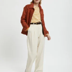 Pantaloni Prima in cotone a gamba larga