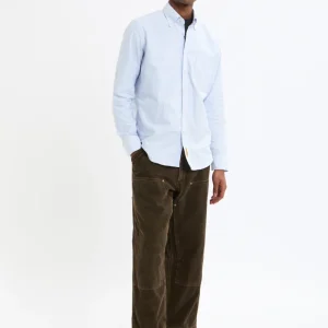 Pantaloni in velluto a coste effetto sbiadito a gamba ampia