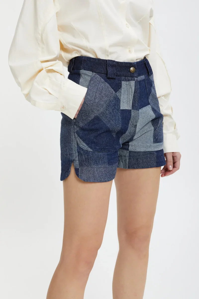 Pantaloncini Padam In Denim Con Patch - immagine 3