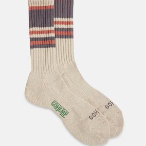 Calzini in spugna a righe irregolari