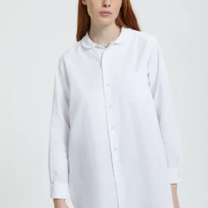 Camicia oversize con colletto arrotondato