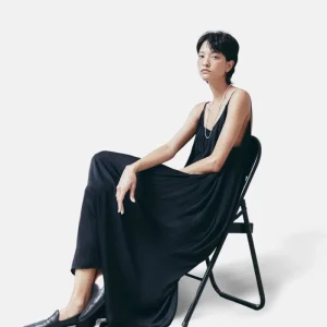 Maxi abito senza maniche