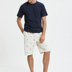 Pantaloncini Con Ricamo Sulla Stampa