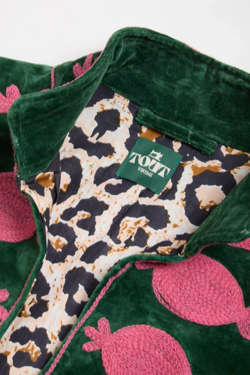 Giacca lunga in velluto ricamato - immagine 7