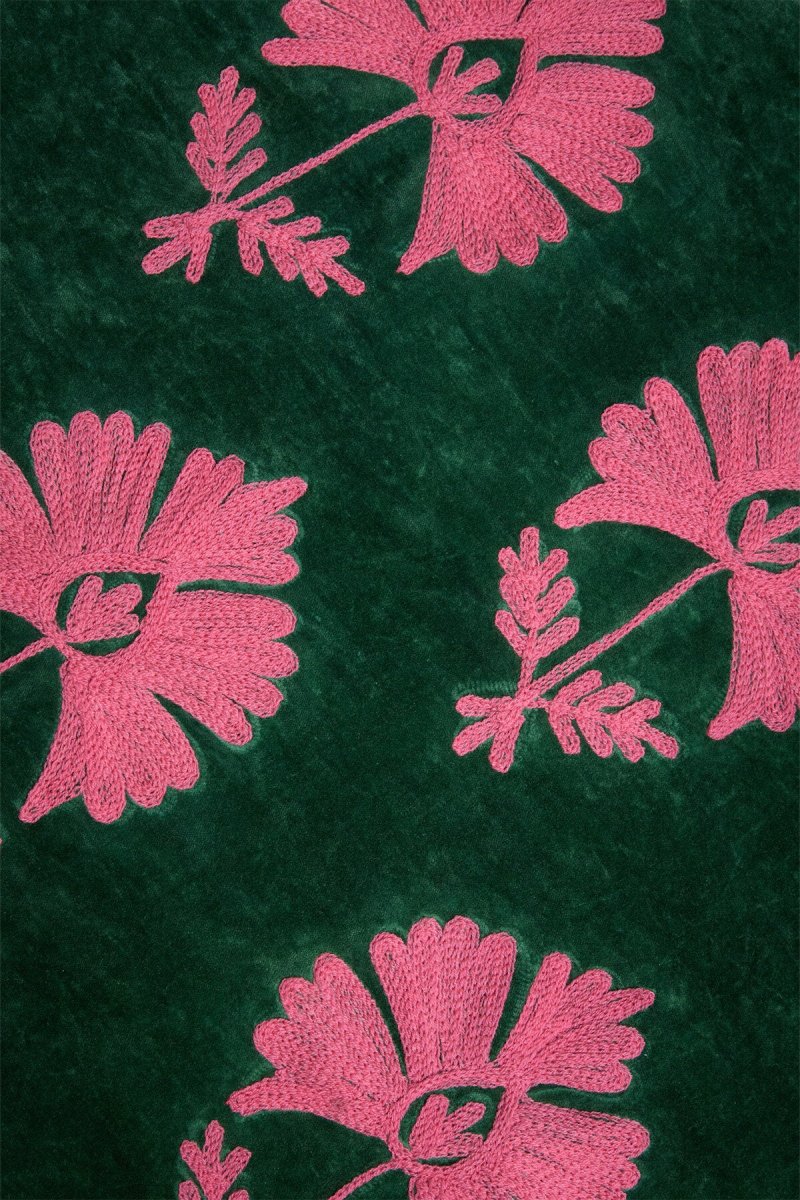 Giacca lunga in velluto ricamato - immagine 8