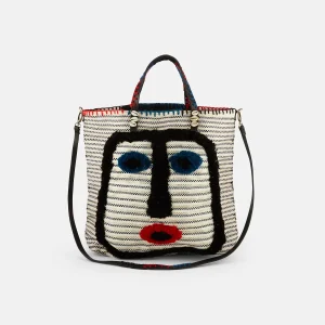 Borsa a mano in materiale riciclato