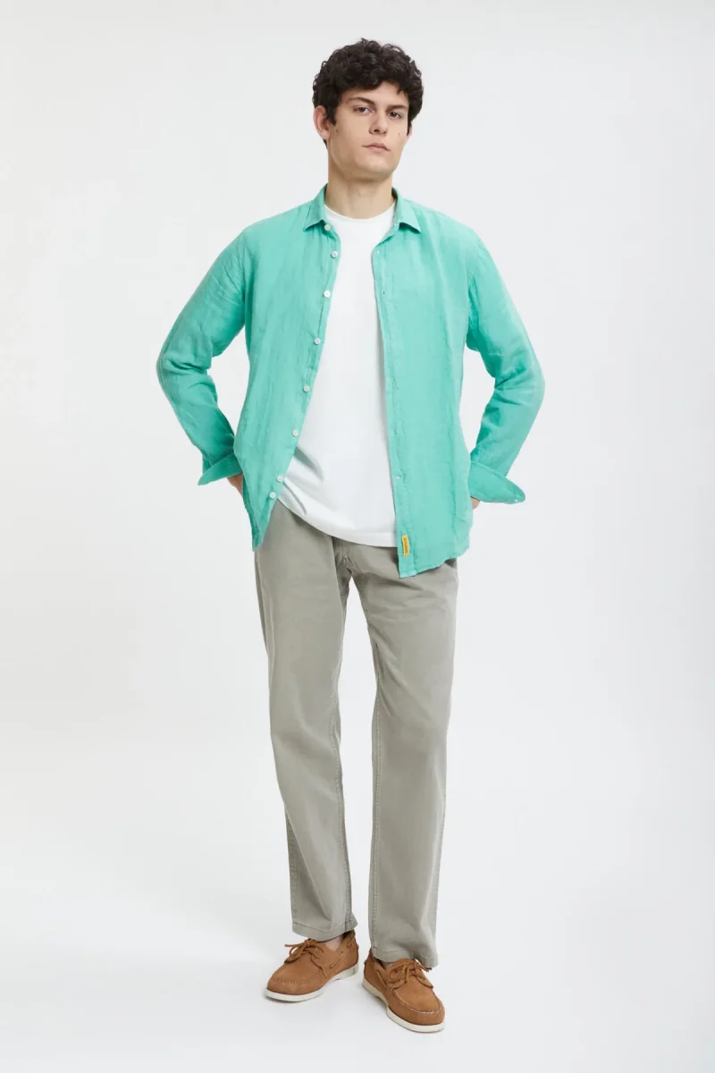 Camicia in lino tinto in capo - immagine 2