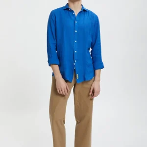 Camicia in lino tinto in capo