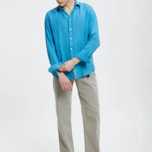 Camicia in lino tinto in capo