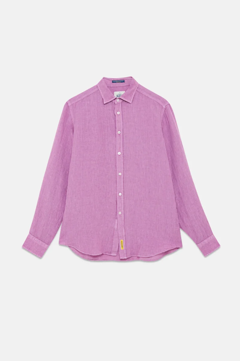 Camicia in lino tinto in capo - immagine 6