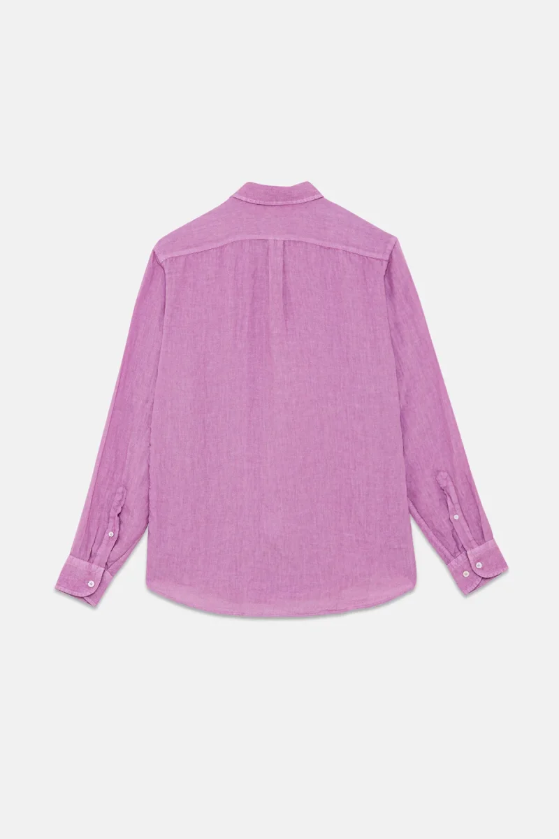 Camicia in lino tinto in capo - immagine 7