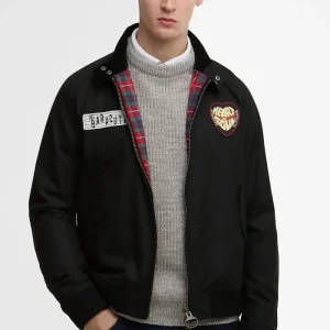 Barbour x Baracuta Giacca cerata Porton con badge