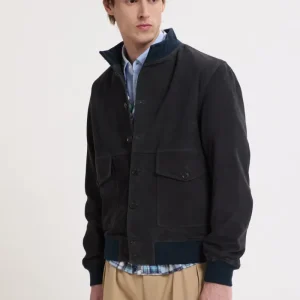 Blouson in pelle scamosciata