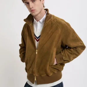 Giacca sportiva in pelle scamosciata Antique