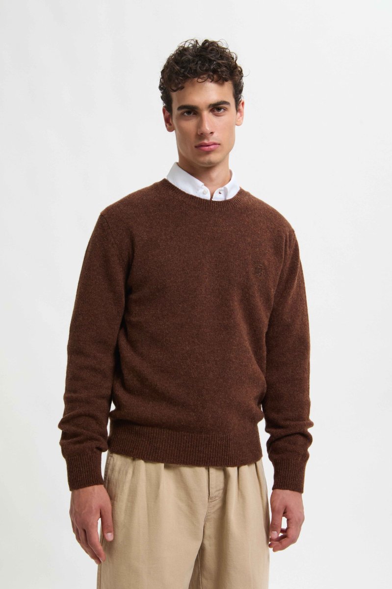 Girocollo in lana Shetland