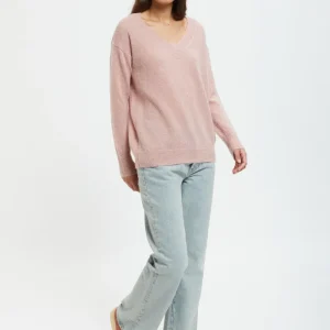 Maglione scollo a V a maniche lunghe