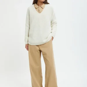 Maglione scollo a V a maniche lunghe