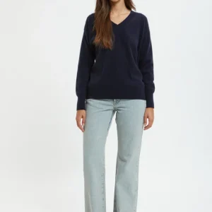 Maglione scollo a V a maniche lunghe