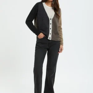 Cardigan scollo a V a maniche lunghe