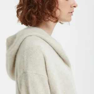 Cardigan con cappuccio in lana