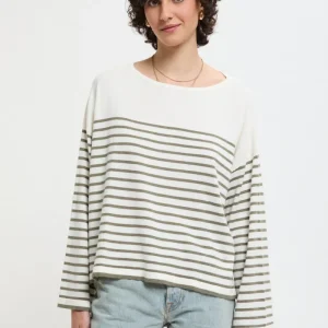 Maglione a maniche ampie con collo rotondo