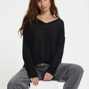 Maglia A Maniche Lunnghe Con Scollo A V