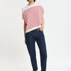 Maglione a maniche corte con collo rotondo