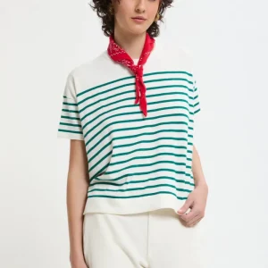 Maglione a maniche corte con collo rotondo