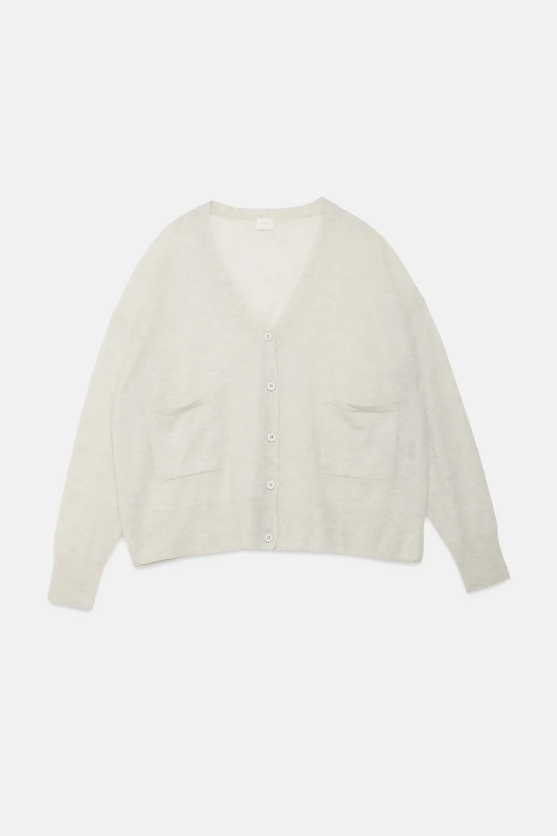 Cardigan con scollo a V e maniche lunghe