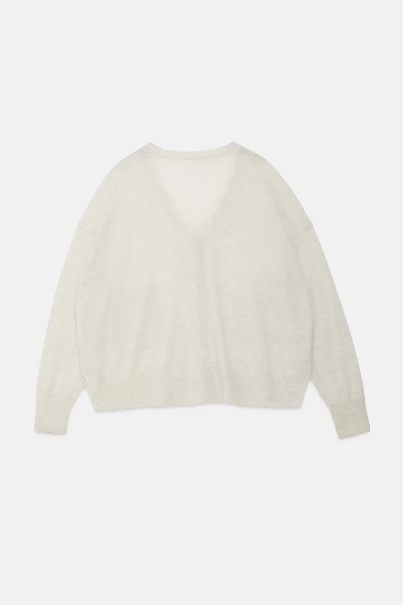 Cardigan con scollo a V e maniche lunghe - immagine 3