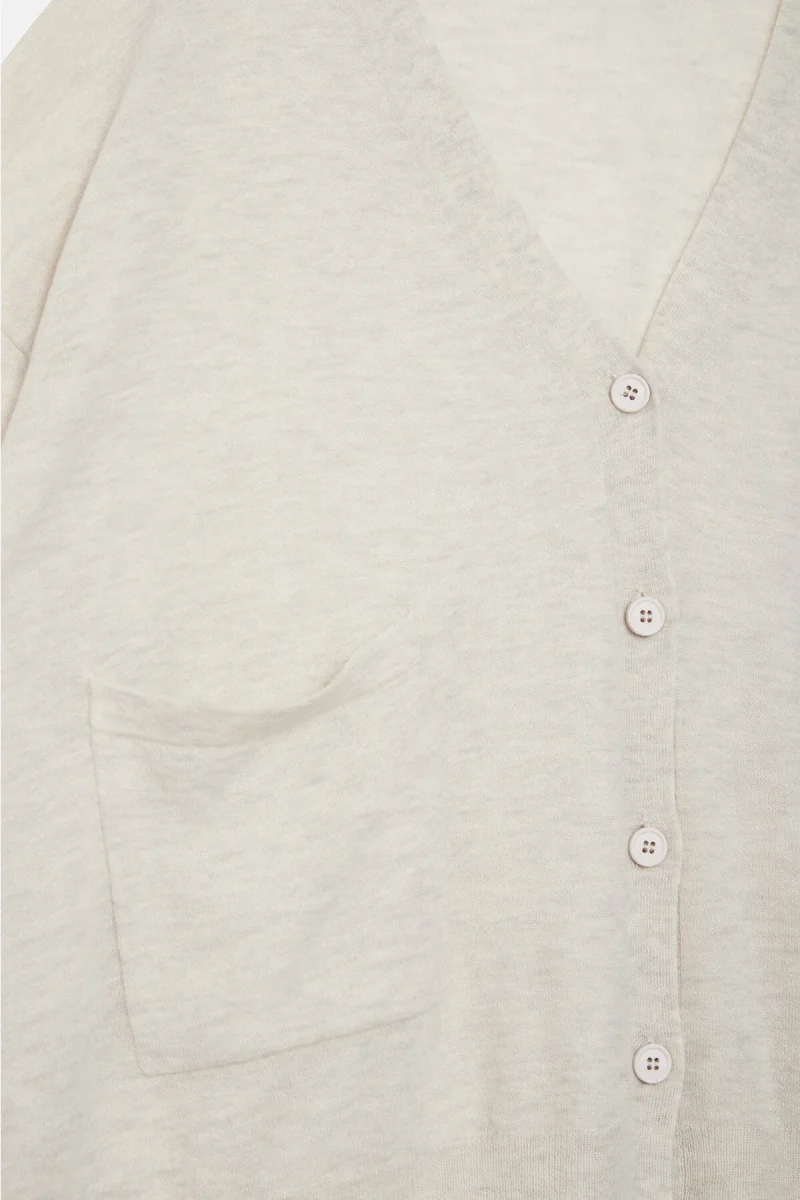 Cardigan con scollo a V e maniche lunghe - immagine 4