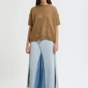 Maglione a Mezza Manica con Scollo Tondo