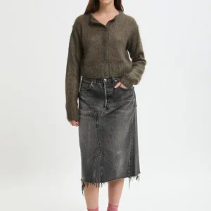 Cardigan a Maniche Lunghe con Scollo Tondo