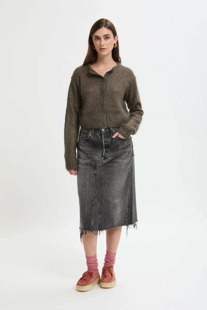 Cardigan a Maniche Lunghe con Scollo Tondo - immagine 2