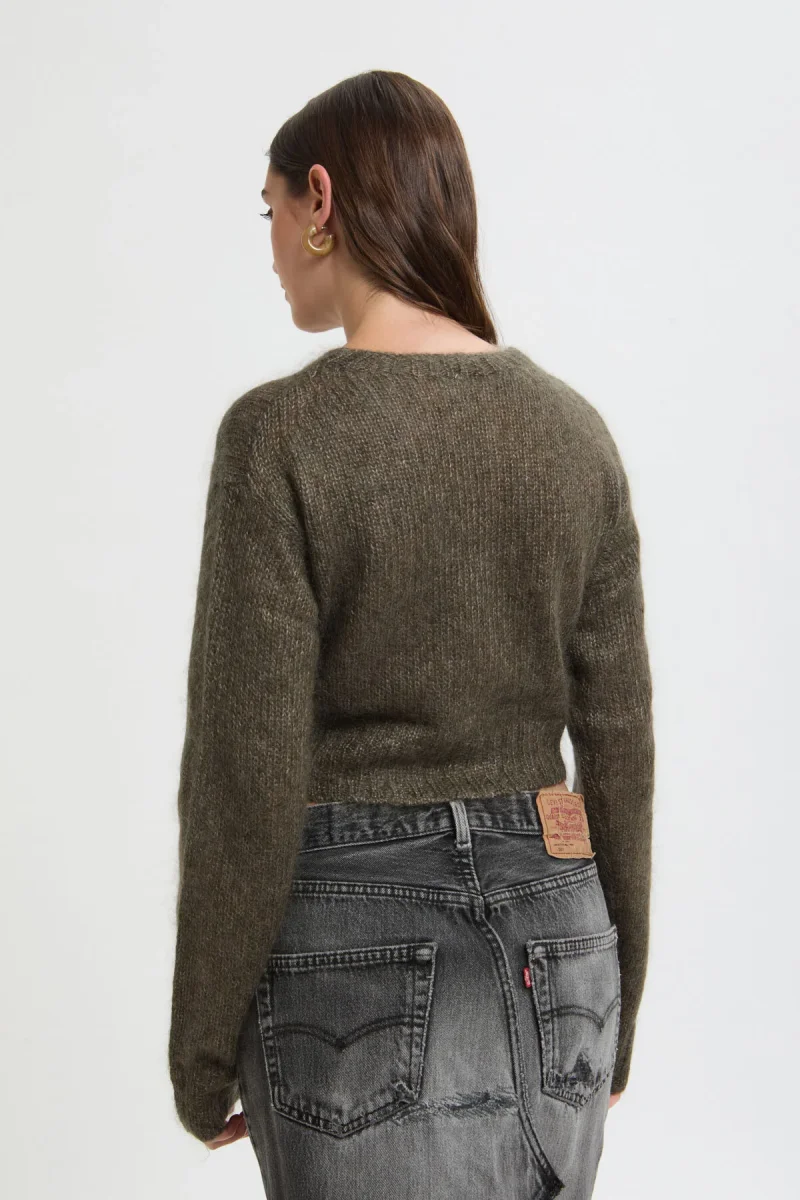 Cardigan a Maniche Lunghe con Scollo Tondo - immagine 4