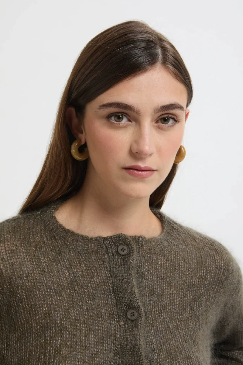 Cardigan a Maniche Lunghe con Scollo Tondo - immagine 5