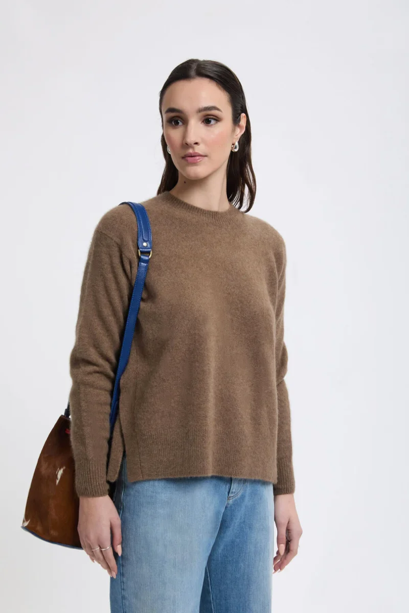 Maglione a Maniche Lunghe con Scollo Tondo