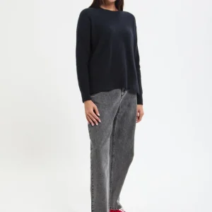 Maglione in lana Hamilton e procione con bottone laterale