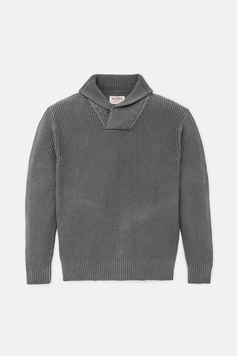 VINTAGE COTTON SHAWL NECK SWEATER - immagine 6