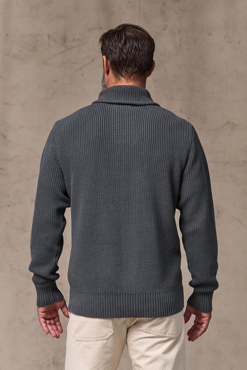 VINTAGE COTTON SHAWL NECK SWEATER - immagine 5