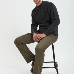 WOOL ROLL NECK FISHERMAN'S SWEATER