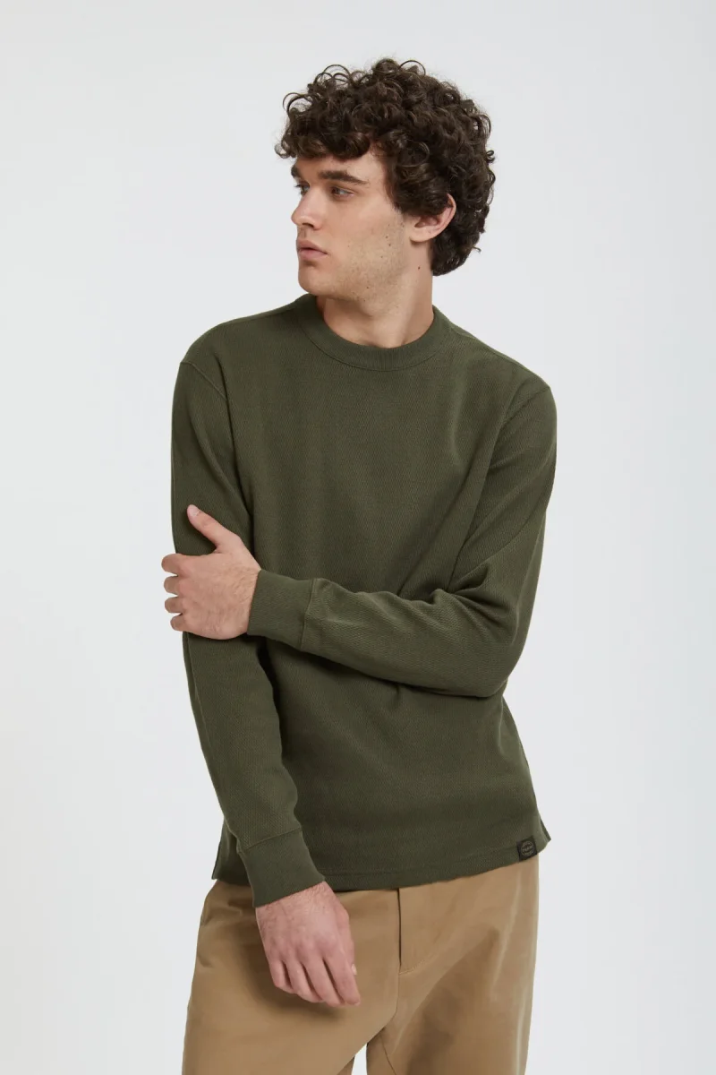 WAFFLE KNIT THERMAL CREW - immagine 3