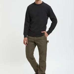 WAFFLE KNIT THERMAL CREW