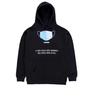 Felpa Cappuccio Pleasures Save Yourself Nera