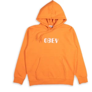 Felpa Cappuccio Obey Grafx Arancio Uomo