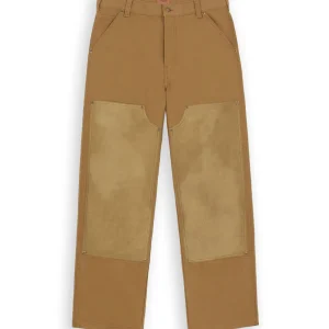Pantalone Dickies Lucas Waxed Double Knee Acorn Marrone Uomo