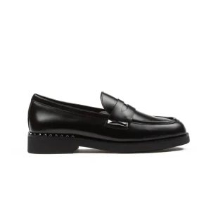 Ash Whisper Studs Mocassino Nero Donna