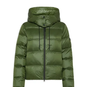 Bomber Donna Peuterey In Nylon Leggero E Ripstop Verde