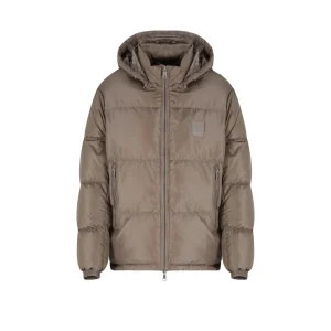 Piumino Armani X Lucido Marrone Uomo