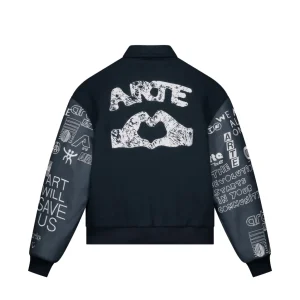 Arte Antwerp Graffiti Varsity Jacket  Navy